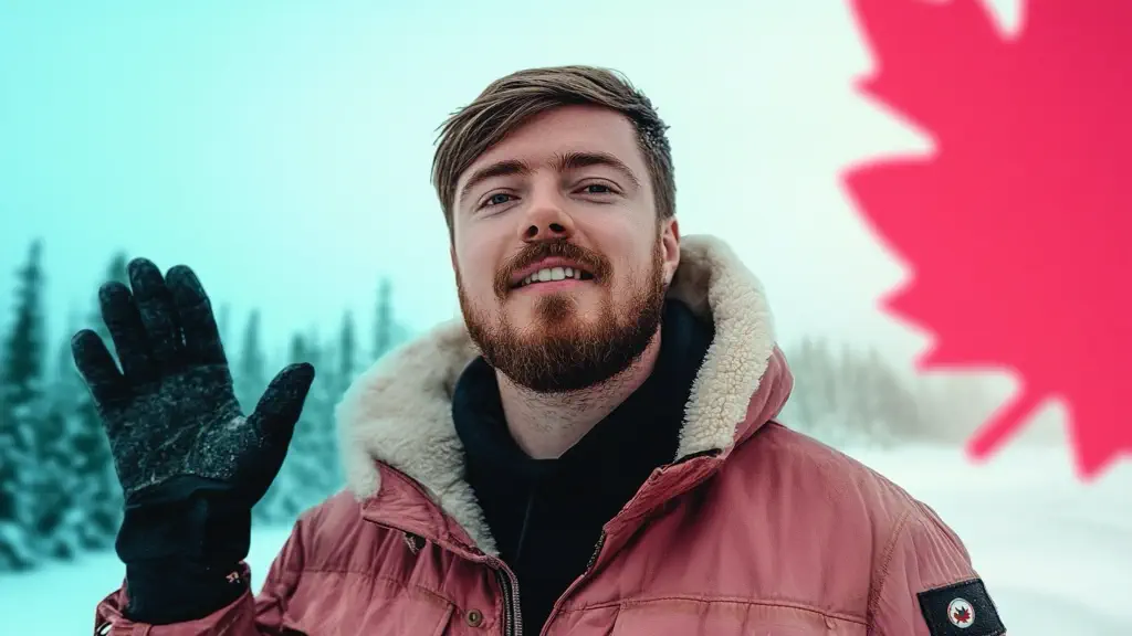 Massive Canadian-themed YouTube challenge video with MrBeast, featuring stunts like an Arctic survival week.